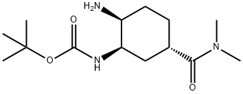tríú-bhúitile [(1R,2S,5S)-2-aimín-5-[(démheitilaimín)carbóin]cioclheicsil]carbáit