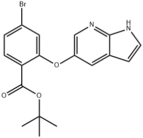 treas-bhúitile 2-((1H-pioróil[2,3-b]piridin-5-il)ocsa)-4-brómabensóáit