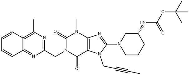 Tert-búitile((3s)-1-(7-(but-2-yn-1-il)-3-Meitil-1-((4-Meitilquinazolin-2-il)Meitile)-2,6-dé-ocsa- 2,3,4,5,6,7-heicseahidr-1h-purin-8-il)piperidin-3-il)carbaMate