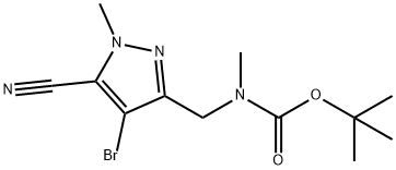 tert-bhúitile((4-bróma-5-cianó-1-meitil-1H-piorasól-3-il)meitil)(meitil)carbáit